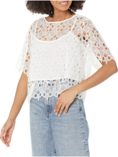 Lace Boxy Short Sleeve Top 7 For All Mankind