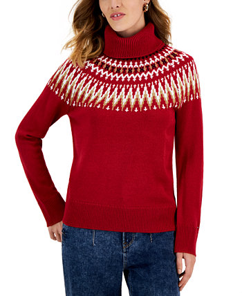 Женский свитер с высоким воротником и длинными рукавами Fair Isle Tommy Hilfiger
