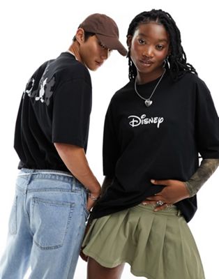 Черная объемная футболка унисекс с принтом «Микки Маус и друзья» ASOS DESIGN Disney ASOS DESIGN