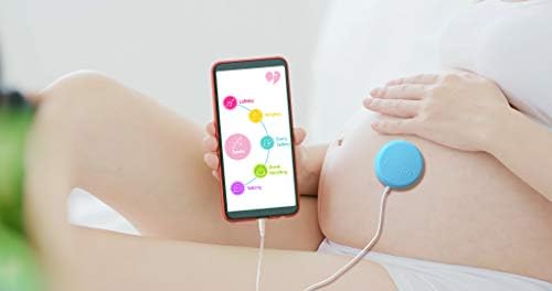 Baby-Bump Headphones – Plays and Shares Music, Sound and Voices to The Womb – Premium Baby Bump Speaker System – Including bebon Tunes APP (iOS and Android) (Blue) Bebon