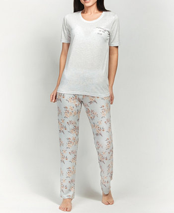 Ультра мягкий цветочный пижамный комплект с короткими рукавами MOOD Pajamas