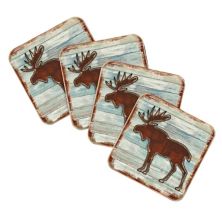 Подарочный набор деревянных пробковых подставок Moose из 4 штук от Nature Wonders Nature Wonders