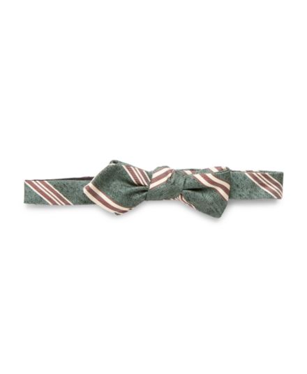Полосатый шелковый галстук-бабочка Brooks Brothers