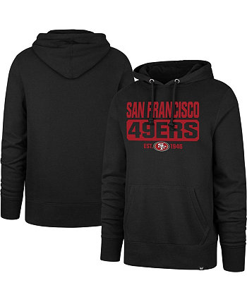 Мужской черный пуловер с капюшоном San Francisco 49ers Box Out Headline '47 Brand