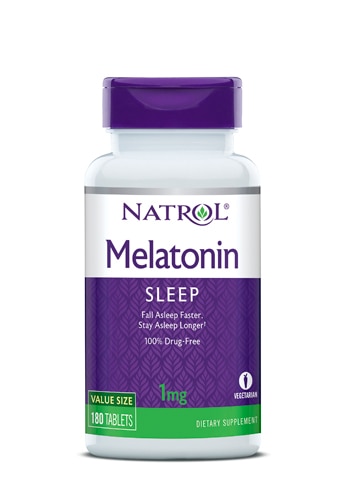 Мелатонин для сна - 1 мг - 180 таблеток - Natrol Natrol