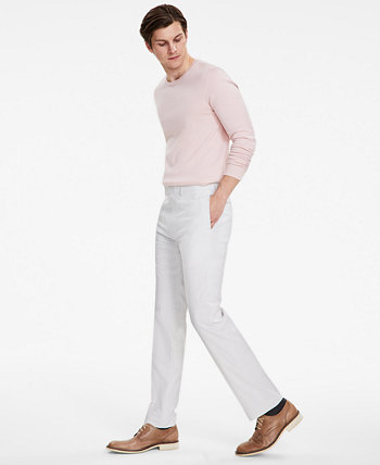 Мужские однотонные белые брюки узкого кроя Calvin Klein