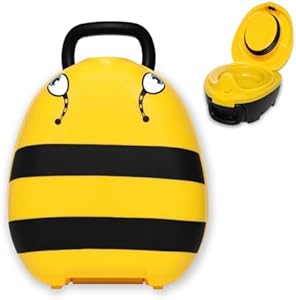 My Carry Potty - Bumble Bee Travel Potty, Award-Winning Portable Toddler Toilet Seat for Kids to Take Everywhere My Carry Potty