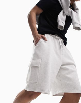 Белые шорты из джерси с карманом-карго ASOS DESIGN ASOS DESIGN
