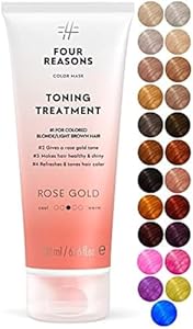 Four Reasons Color Mask - Chocolate - (27 Colors) Toning Treatment, Color Depositing Conditioner, Tone & Enhance Color-Treated Hair - Semi Permanent Hair Dye, Vegan and Cruelty-Free, 6.76 fl oz Four Reasons