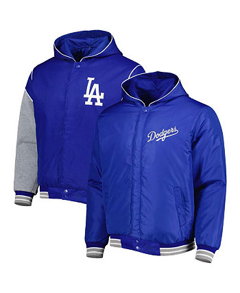 Мужская двусторонняя флисовая куртка с капюшоном Royal Los Angeles Dodgers JH Design