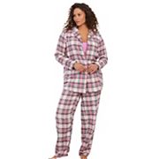 Dreams & Co. Women's Plus Size Classic Flannel Pajama Set Dreams & Co.