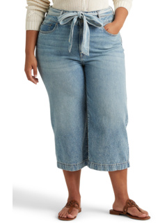 Укороченные широкие джинсы больших размеров цвета Riviera Wash Ralph Lauren