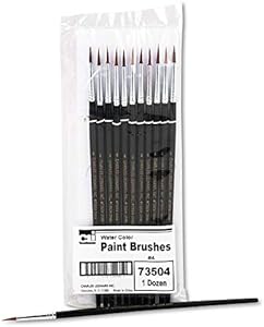 Brushes Water Color Pointed #4 9/16 Supplies Camel Hair 12 Ct Arts & Crafts Chl73504 Charles Leonard Charles Leonard