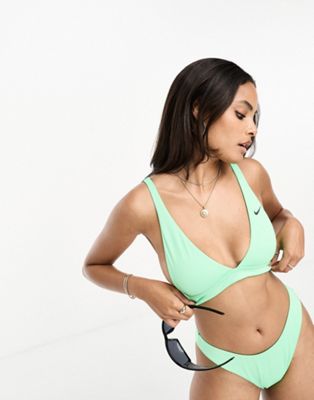 Зеленый бикини-топ без косточек Nike Swimming Essentials Nike
