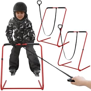 Shappy 2 Pcs Ice Skating Training Aid for Beginners Ice Skating Trainer with Tow Rope to Learn Ice Skating Equipment for Ice Hockey and Figure Skating Ice Skating Walker Aid Ice Skater Sports Pusher Shappy