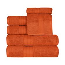 SUPERIOR 6-piece Long Staple Combed Cotton Highly Absorbent Solid Towel Set Superior