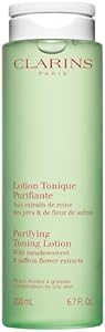 Clarins Purifying Toning Lotion | Less Oily Skin After 14 Days of Use* | Cleanses, Hydrates, Purifies, Mattifies and Balances Skin's Microbiota | Contains Witch Hazel | Combination To Oily Skin Types Clarins