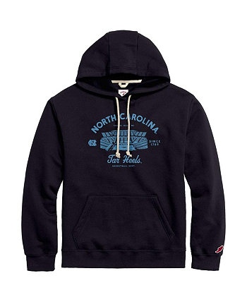 Мужской темно-синий пуловер с капюшоном North Carolina Tar Heels Stadium Essential с потертостями League Collegiate Wear
