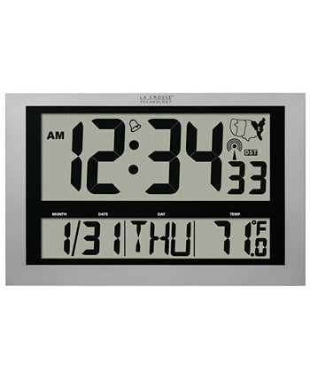 Цифровые настенные часы Jumbo Atomic с функцией измерения температуры в помещении La Crosse Technology