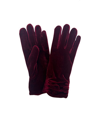 Женские бархатные перчатки с манжетами с рюшами из тинсулейта на подкладке Marcus Adler