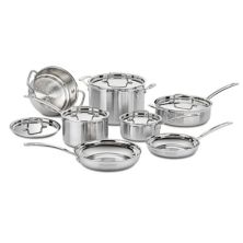 Cuisinart® Multiclad Pro Tri-Ply Stainless 12pc Набор посуды Cuisinart
