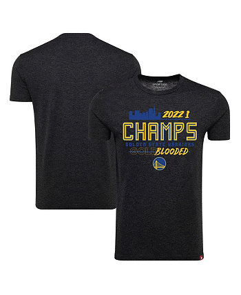 Men's Black Golden State Warriors 2022 NBA Finals Champions Comfy Wordmark Tri-Blend T-shirt Sportiqe