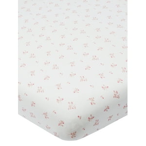 Modern Moments by Gerber Baby & Toddler Girl Ultra Soft Playard Sheet, Ivory Flowers Modern Moments