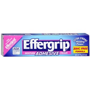 Effergrip Denture Adhesive Cream 2.50 oz (Pack of 3) Effergrip