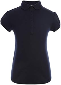 Tommy Hilfiger Boy's Short Sleeve Interlock Peter Pan Collar Girls Polo Shirt Tommy Hilfiger