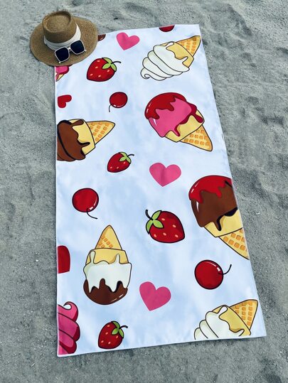 Пляжное одеяло с мультипликационным узором SHEIN