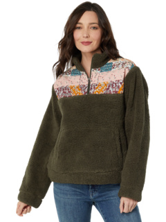 Стеганый пуловер из шерпы с молнией 1/2 дюйма Lucky Brand