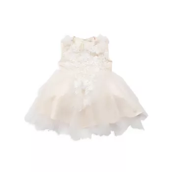 Для маленьких девочек &amp; Украшенный тюль для маленьких девочек &amp; Кружевное платье Joan Calabrese