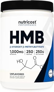 Nutricost HMB Powder (Beta-Hydroxy Beta-Methylbutyrate) 250 Grams - Gluten Free & Non-GMO Nutricost