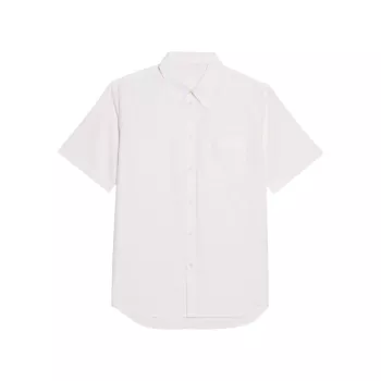 Хлопковая рубашка на пуговицах спереди Helmut Lang