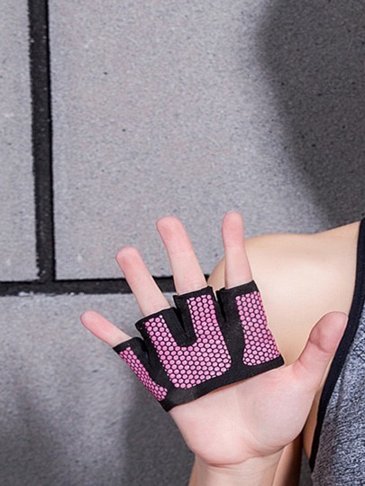 1 пара Нескользящие спортивные перчатки SHEIN