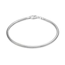 Браслет-цепочка со змеей и бусинами из стерлингового серебра Individuality Beads