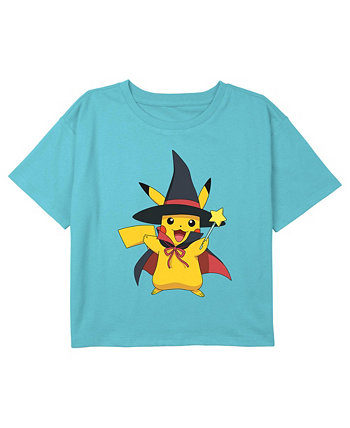 Girl's Pokemon Halloween Pikachu Magic Wand Child T-Shirt Nintendo