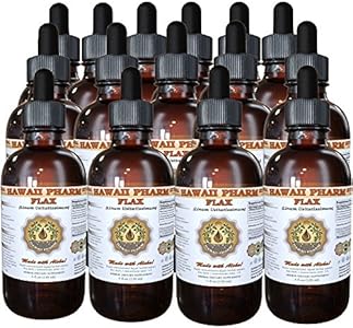 HawaiiPharm Flax Liquid Extract, Organic Flax (Linum usitatissimum) Tincture Supplement 2 oz Hawaii Pharm