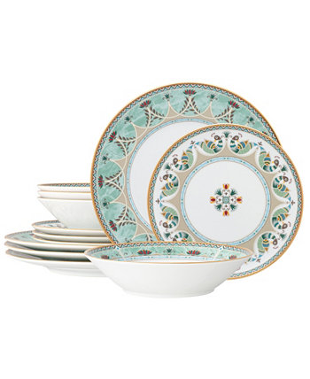 Набор из 12 предметов Serene Garden, сервиз на 4 персоны Noritake