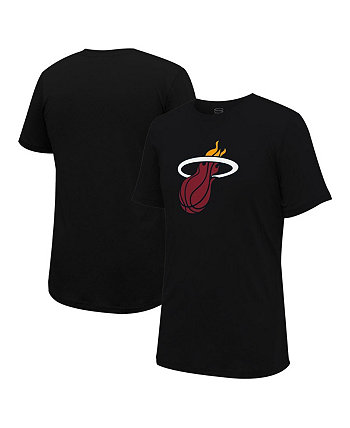 Мужская и женская черная футболка с логотипом Miami Heat Primary Stadium Essentials