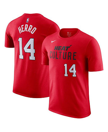 Men's Red Tyler Herro Miami Heat 2024/25 City Edition Name Number T-Shirt Nike