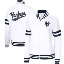 Женская белая спортивная куртка G-III Sports by Carl Banks New York Yankees Pre-Game с молнией во всю длину G-III