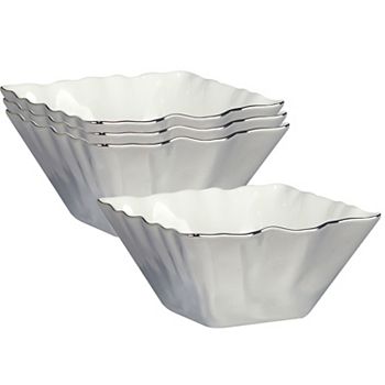 Certified International Set of 4 Silver Coast Snack Bowls Certified International