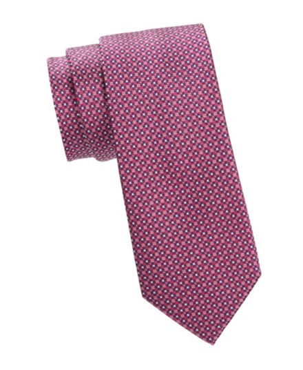 Шелковый галстук с геометрическим рисунком BRUNO PIATTELLI