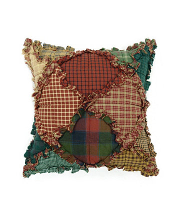 Хлопковая пэчворк Campfire, декоративная подушка размером 15 x 15 дюймов American Heritage Textiles