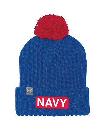 Мужская вязаная шапка Royal Navy Midshipmen 2022 Special Games NASA с манжетами и помпоном Under Armour