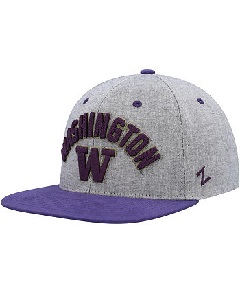 Мужская серо-фиолетовая бейсболка Washington Huskies High Cut Snapback Zephyr