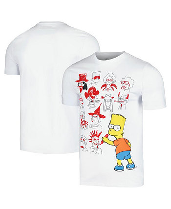 Мужская и женская белая футболка с рисунками «Барт Симпсон» The Simpsons School Freeze Max