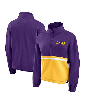 Женская фиолетовая флисовая куртка с молнией до половины длины LSU Tigers Fanatics