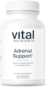 Vital Nutrients Adrenal Support | Adrenal Support Supplements for Gland Function and Cortisol Management | Supports Energy and Stress Levels | Gluten, Dairy, Soy Free | 60 Capsules Vital Nutrients